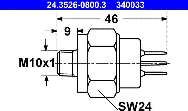 ATE 24.3526-0800.3 - Brake Light Switch parts5.com