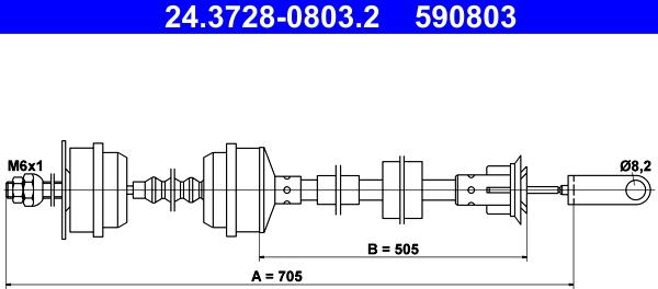 ATE 24.3728-0803.2 - Sajla, mehanizam za aktiviranje kvačila www.parts5.com