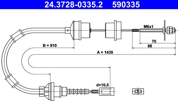 ATE 24.3728-0335.2 - Lanko ovládania spojky www.parts5.com