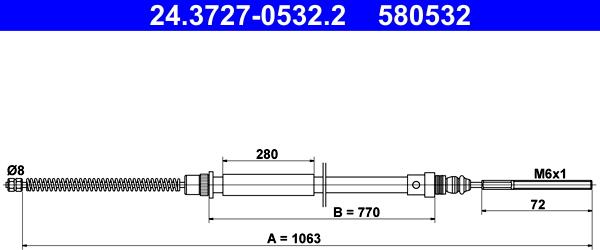 ATE 24.3727-0532.2 - Cable, parking brake www.parts5.com