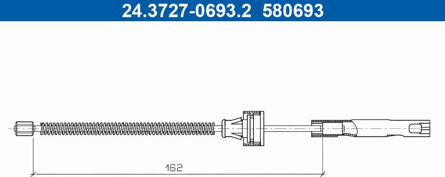 ATE 24.3727-0693.2 - Sajla, ručna kočnica www.parts5.com