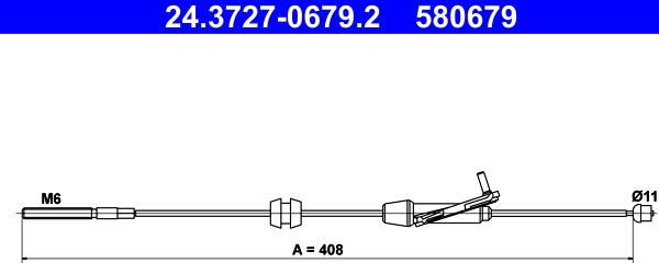 ATE 24.3727-0679.2 - Cable de accionamiento, freno de estacionamiento www.parts5.com