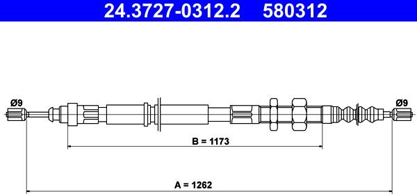 ATE 24.3727-0312.2 - Zicovod,rocna zavora www.parts5.com