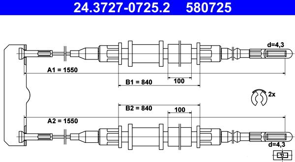 ATE 24.3727-0725.2 - Tross,seisupidur www.parts5.com