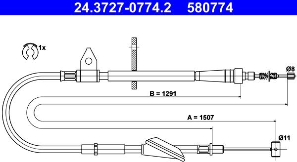 ATE 24.3727-0774.2 - Tross,seisupidur parts5.com