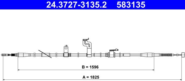 ATE 24.3727-3135.2 - Cable, parking brake www.parts5.com