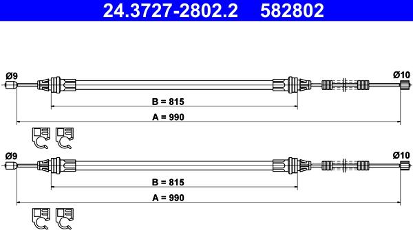 ATE 24.3727-2802.2 - Sajla, ručna kočnica www.parts5.com