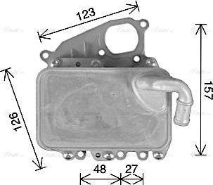 Ava Quality Cooling AI3405H - Hladilnik olja, motorno olje parts5.com