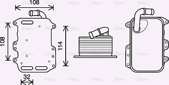 Ava Quality Cooling AI3405 - Radiator ulei, ulei motor www.parts5.com