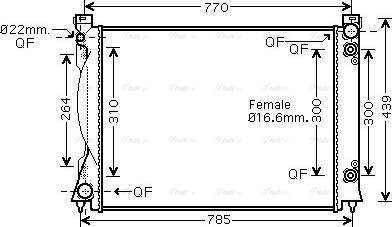 Ava Quality Cooling AI 2236 - Radiator, engine cooling www.parts5.com