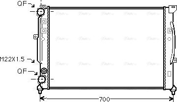 Ava Quality Cooling AIA2123 - Radiator, engine cooling www.parts5.com