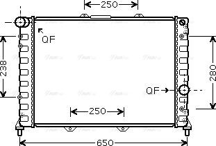 Ava Quality Cooling ALA2091 - Radiaator,mootorijahutus www.parts5.com