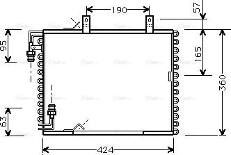 Ava Quality Cooling BW 5147 - Конденсатор кондиционера www.parts5.com