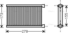 Ava Quality Cooling BW 6344 - Heat Exchanger, interior heating www.parts5.com