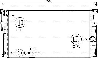 Ava Quality Cooling BW2453 - Radiator, engine cooling www.parts5.com