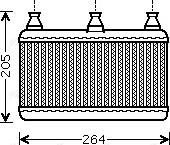 Ava Quality Cooling BWA6341 - Heat Exchanger, interior heating www.parts5.com