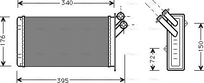 Ava Quality Cooling CN 6129 - Izmenjivač toplote, grejanje unutrašnjeg prostora www.parts5.com