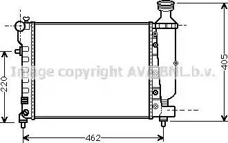 Ava Quality Cooling CN 2206 - Radiator, engine cooling www.parts5.com