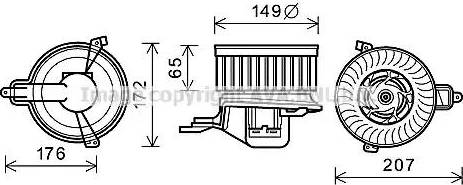 Ava Quality Cooling CN 7511 - Elektromotor, ventilator kabine / unutrašnjeg prostora www.parts5.com