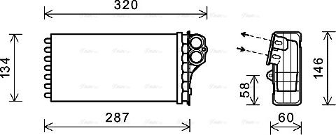 Ava Quality Cooling CNA6279 - Heat Exchanger, interior heating www.parts5.com