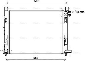 Ava Quality Cooling DAA2007 - Radiator, engine cooling www.parts5.com