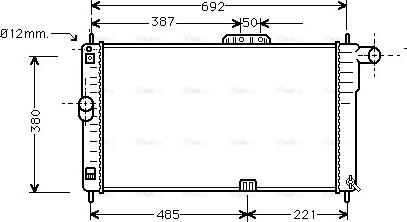 Ava Quality Cooling DWA2004 - Radiator, engine cooling www.parts5.com