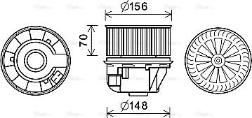 Ava Quality Cooling FD8613 - Ventilator, habitaclu www.parts5.com