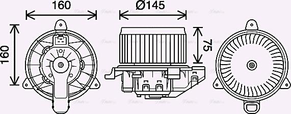 Ava Quality Cooling FD8626 - Ventilator, habitaclu www.parts5.com