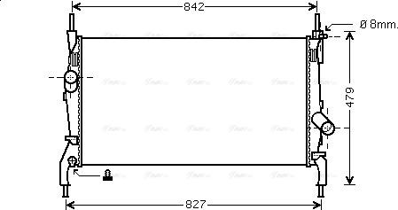 Ava Quality Cooling FDA2405 - Hladilnik, hlajenje motorja www.parts5.com