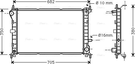 Ava Quality Cooling FD 2264 - Radiator, engine cooling www.parts5.com