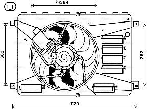 Ava Quality Cooling FD7556 - Fan, radiator parts5.com