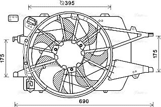 Ava Quality Cooling FD7577 - Ventilator, radiator www.parts5.com