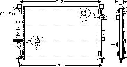 Ava Quality Cooling FDA2424 - Radiateur, refroidissement du moteur www.parts5.com