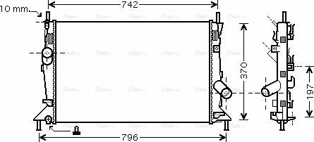 Ava Quality Cooling FDA2370 - Hladnjak, hlađenje motora www.parts5.com