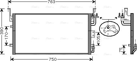 Ava Quality Cooling HY 5083 - Condenser, air conditioning www.parts5.com