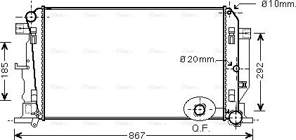 Ava Quality Cooling MS 2446 - Motor su radyatörü www.parts5.com