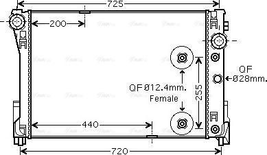 Ava Quality Cooling MS 2452 - Radiateur, refroidissement du moteur www.parts5.com