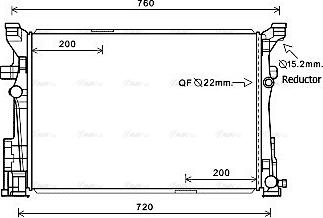 Ava Quality Cooling MS2652 - Motor su radyatörü www.parts5.com