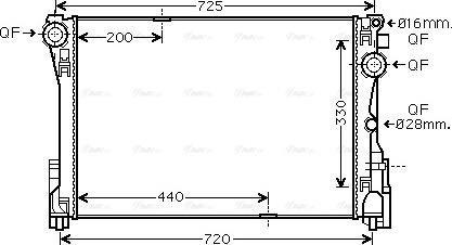 Ava Quality Cooling MSA2575 - Radiator, racire motor www.parts5.com