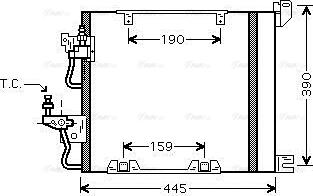 Ava Quality Cooling OL5368D - Condenser, air conditioning www.parts5.com