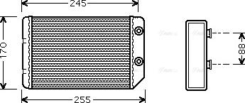 Ava Quality Cooling OL 6314 - Heat Exchanger, interior heating www.parts5.com