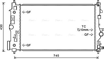 Ava Quality Cooling OL 2546 - Radiador, refrigeración del motor www.parts5.com