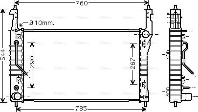 Ava Quality Cooling OLA2424 - Radiator, racire motor www.parts5.com