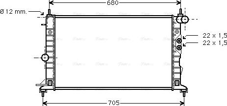 Ava Quality Cooling OLA2244 - Ψυγείο, ψύξη κινητήρα www.parts5.com