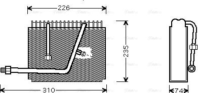 Ava Quality Cooling OL V320 - Evaporator, air conditioning www.parts5.com