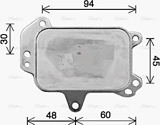 Ava Quality Cooling PE3424 - Oil Cooler, engine oil www.parts5.com