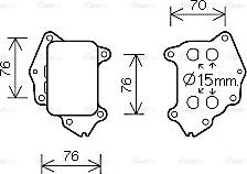 Ava Quality Cooling PE3396 - Масляный радиатор, двигательное масло www.parts5.com