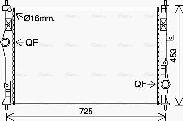 Ava Quality Cooling PE2412 - Radiator, engine cooling parts5.com