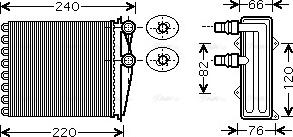 Ava Quality Cooling RT 6380 - Топлообменник, отопление на вътрешното пространство www.parts5.com