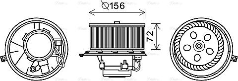 Ava Quality Cooling RT8581 - Вентилятор салона www.parts5.com